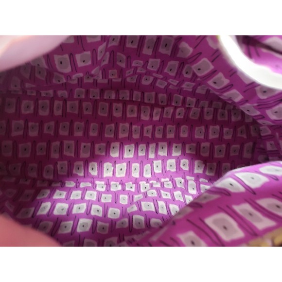 Vera Bradley Tote Bag WATERCOLOR Gray Floral Zip Shoulder RETIRED All Over Print - Picture 6 of 10